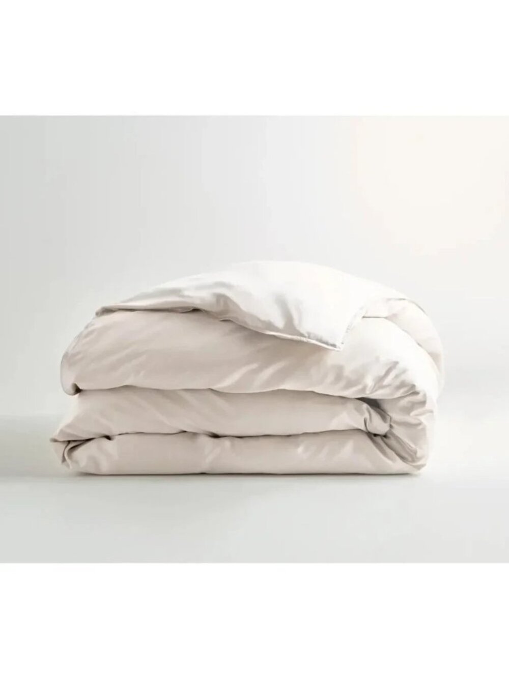 Quince Organic Bamboo-Viscose Duvet Cover w/ Pillowcase Set Full/Queen Sand/Tan